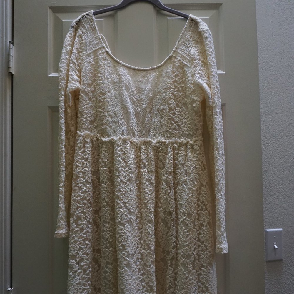 Cream Lace Dress